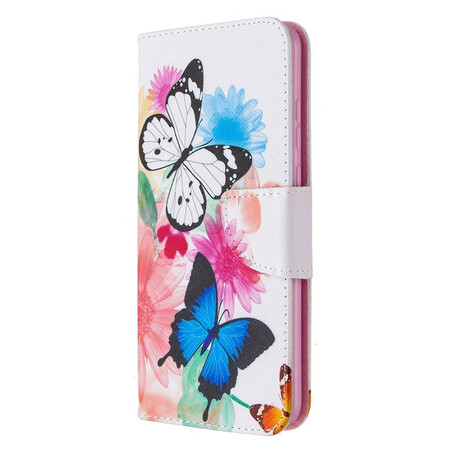 Funda pintada de mariposas y flores para el Honor 9A