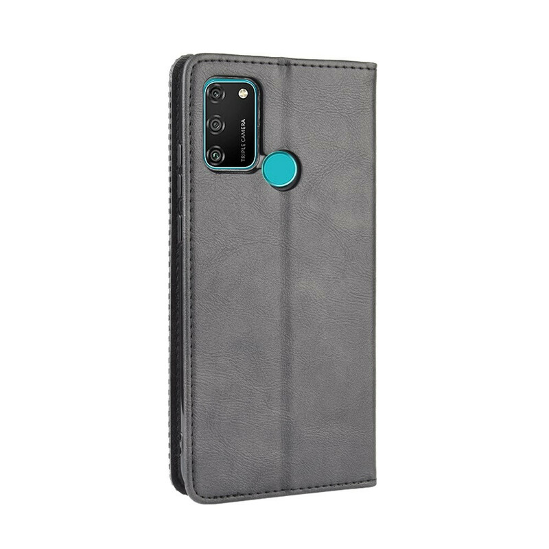Flip Cover Honor 9A Vintage Leather Effect Stylish