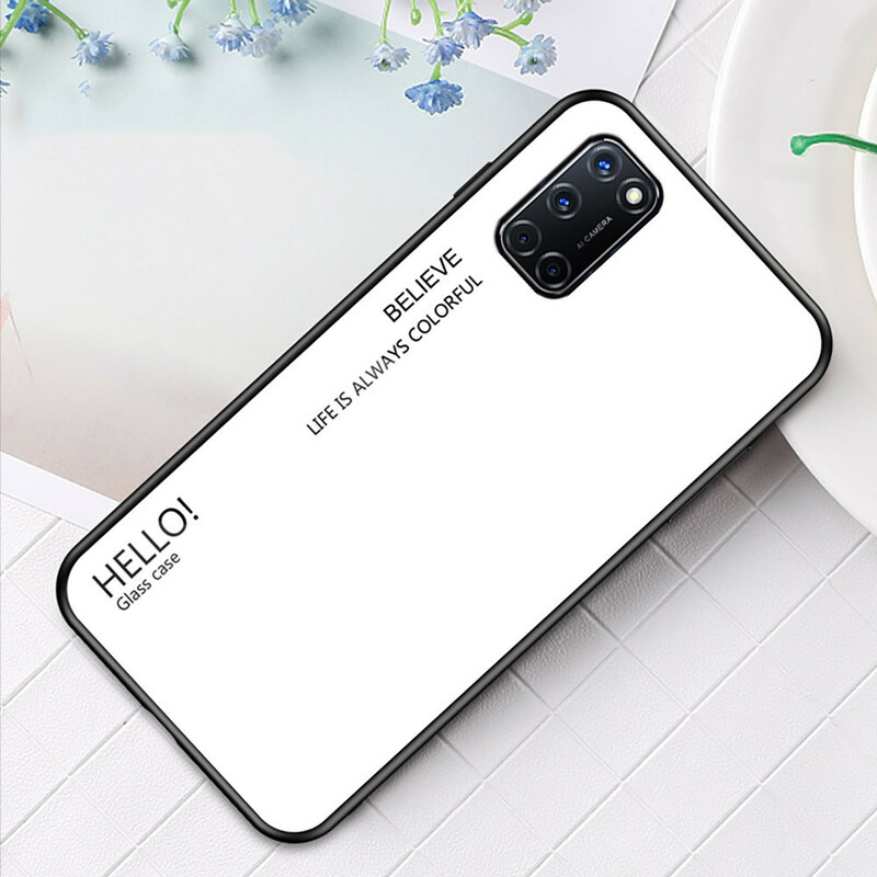 Oppo A72 Funda Hello Tempered Glass