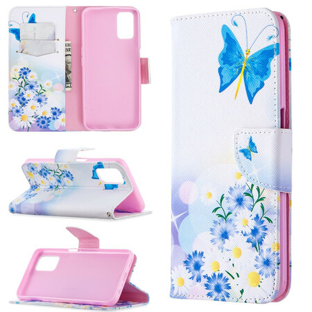 Funda Oppo A72 Mariposas y flores pintadas