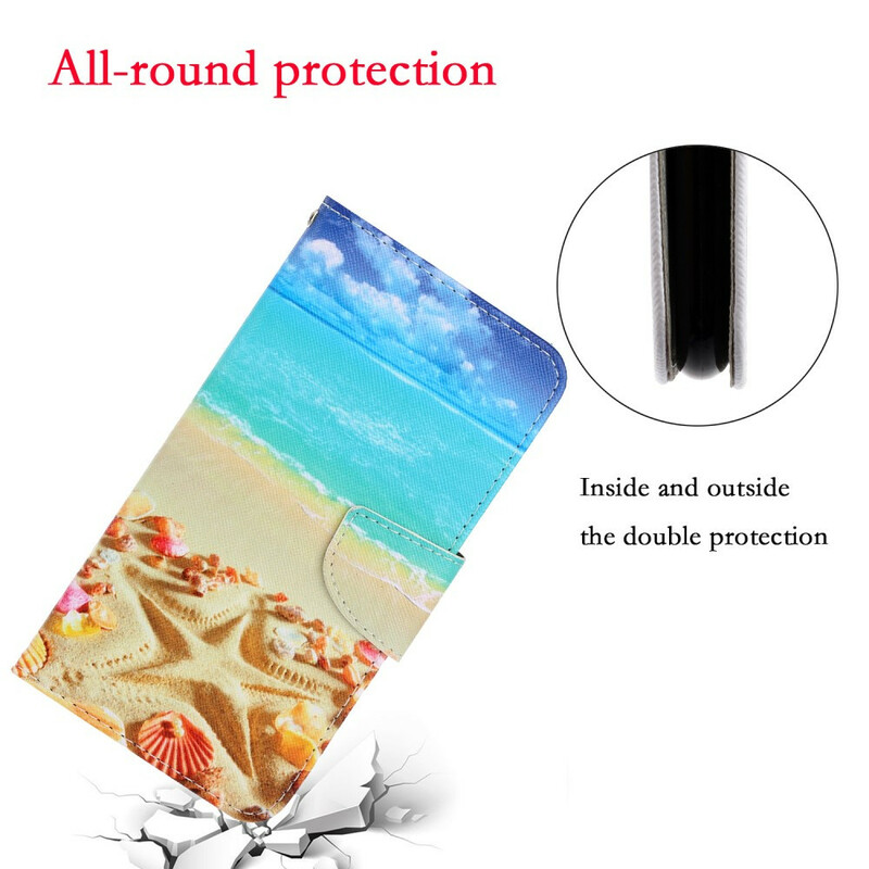 Funda con colgante de playa para el Xiaomi Redmi Note 9