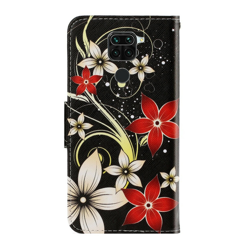 Xiaomi Redmi Note 9 Funda con colgante de flores de colores