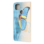 Xiaomi Redmi 9C Butterfly Funda Azul y Amarillo
