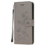 Samsung Galaxy Note 20 Ultra Funda Mariposas Y Flores Con Colgante