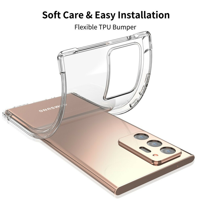 Samsung Galaxy Note 20 Funda Ultra Transparente Cojines LEEU