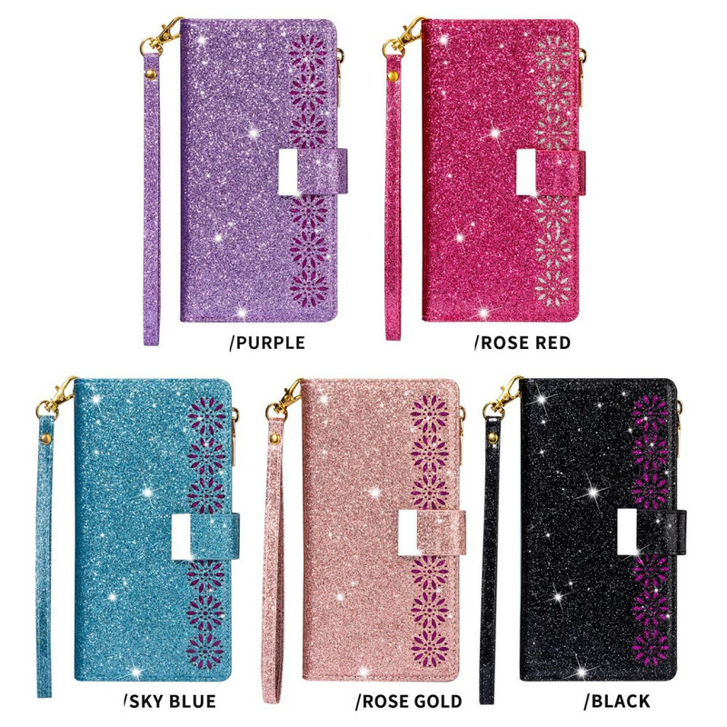 Funda Samsung Galaxy Note 20 Ultra Glitter Wallet Zip