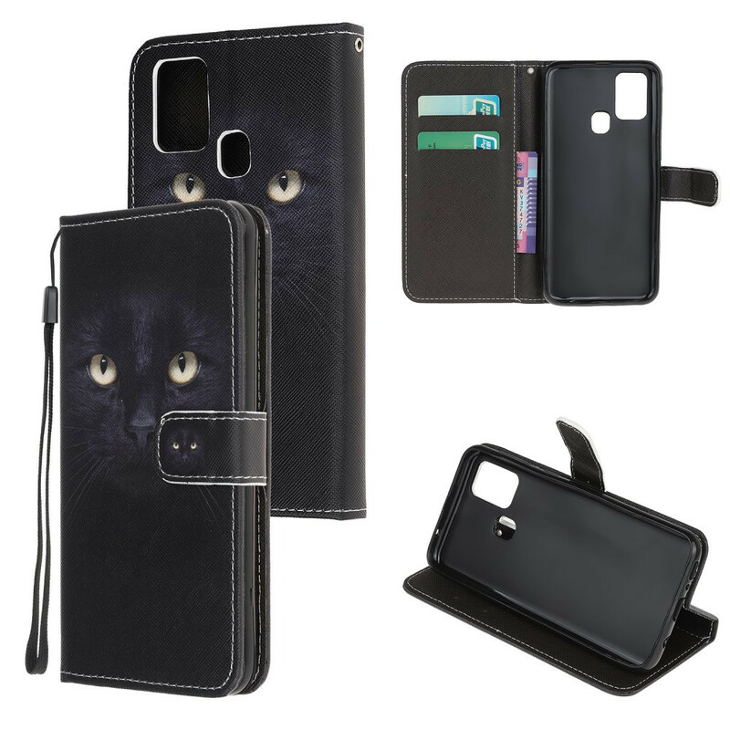 Funda con colgante negra para el Samsung Galaxy M21