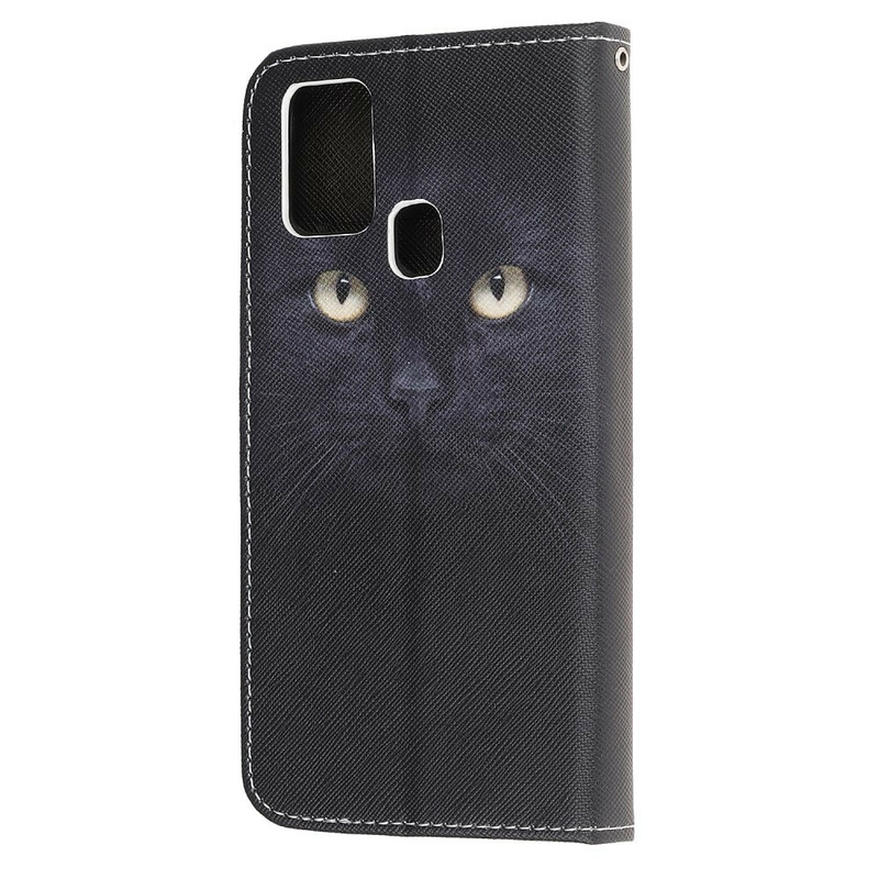 Funda con colgante negra para el Samsung Galaxy M21