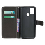 Funda con colgante negra para el Samsung Galaxy M21