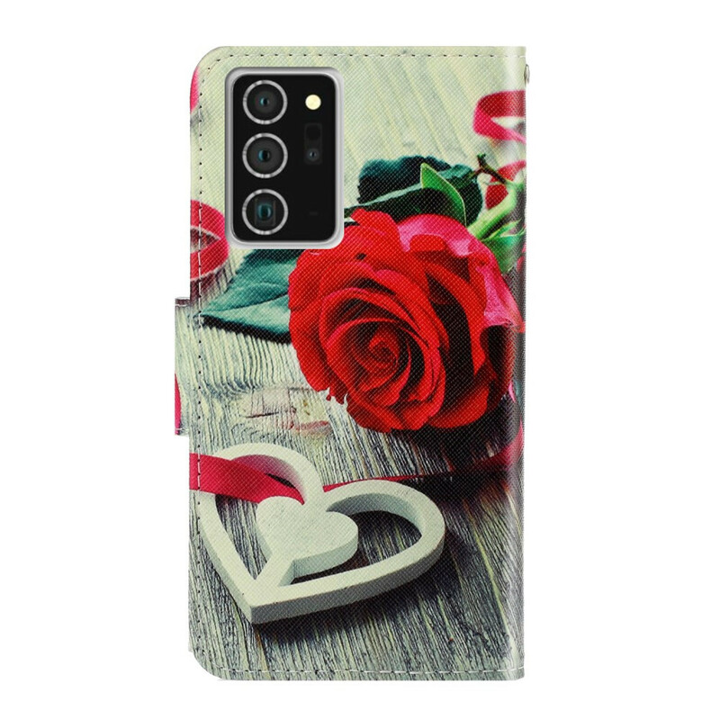 Funda con colgante romántica para el Samsung Galaxy Note 20 rosa