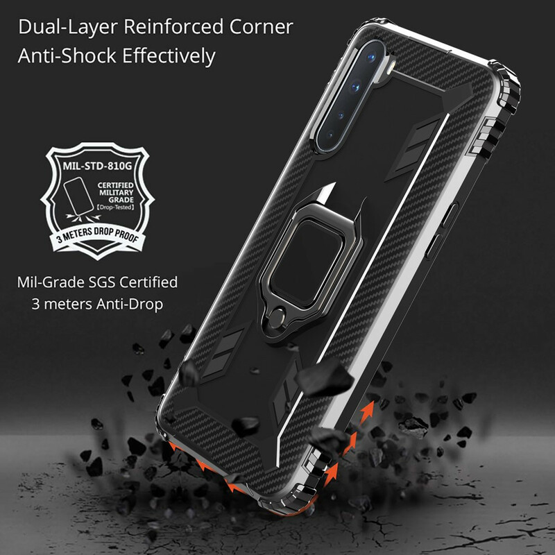 Anillo OnePlus Nord y funda de fibra de carbono