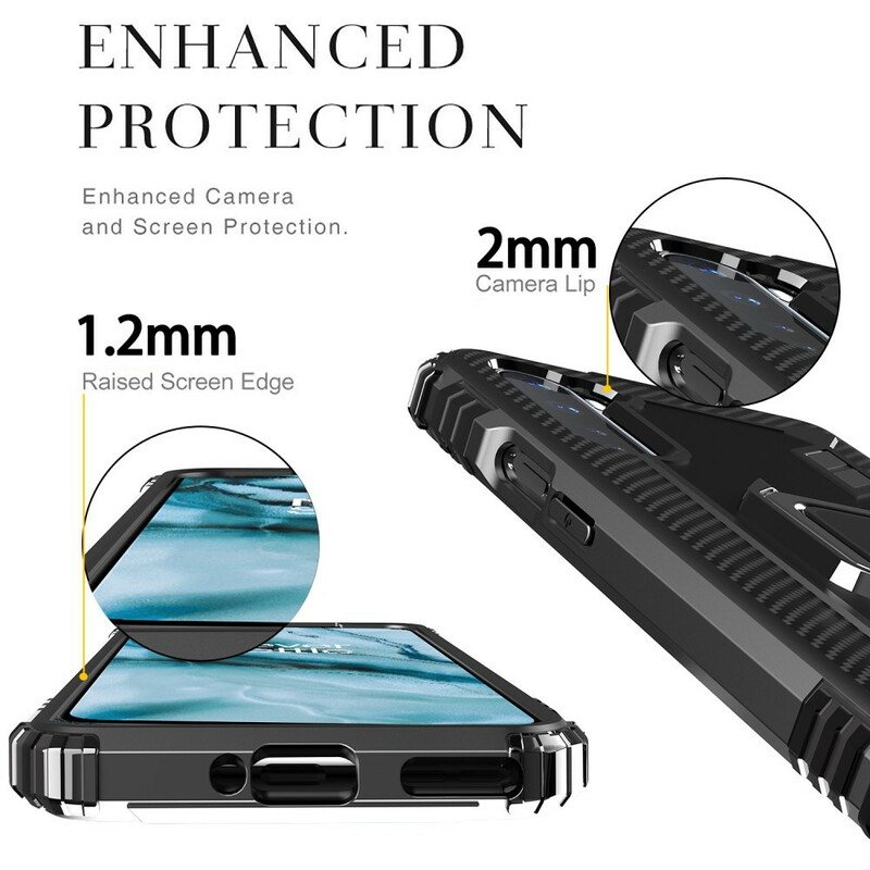 Anillo OnePlus Nord y funda de fibra de carbono