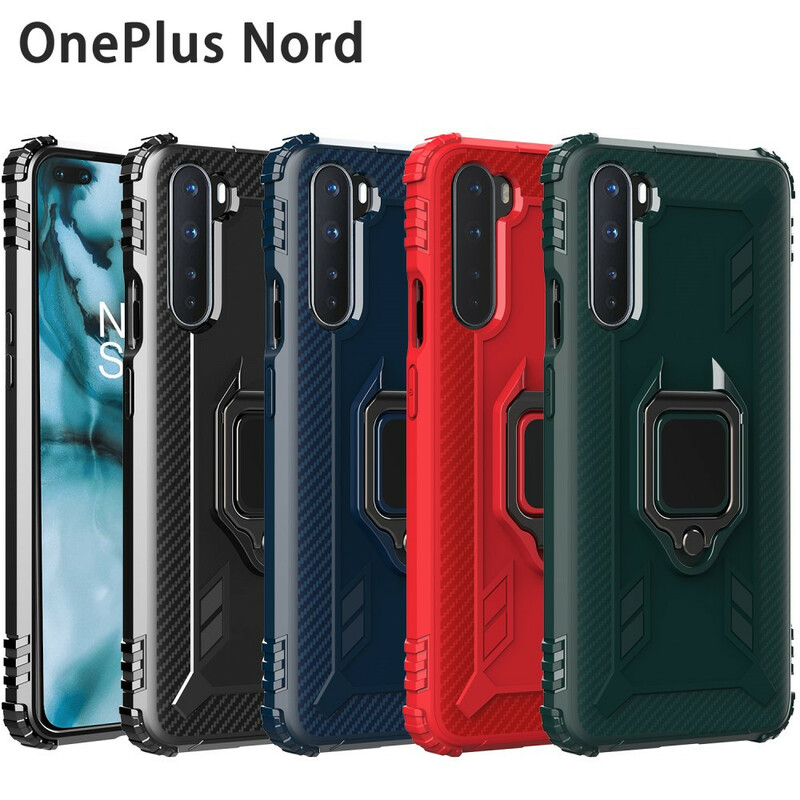 Anillo OnePlus Nord y funda de fibra de carbono