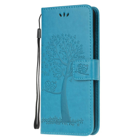 Funda con colgante de árbol y búho para el Honor 9X Lite