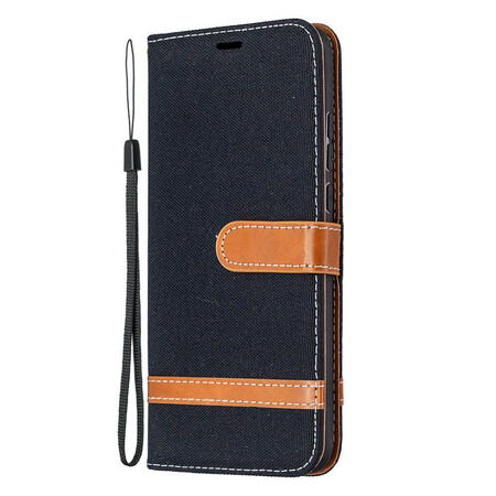 Funda de tela y colgante efecto cuero para el Honor 9X Lite