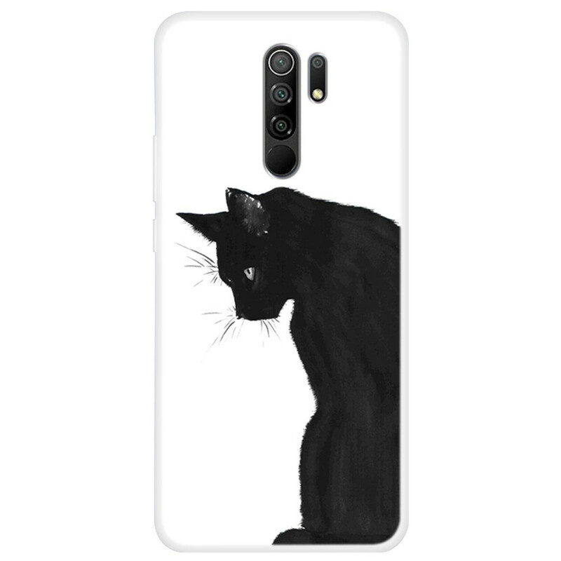 Xiaomi Redmi 9 Cat Funda Black Thoughtful