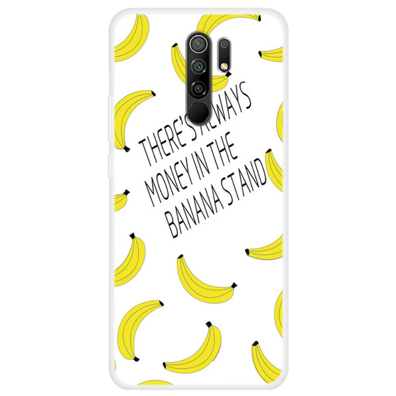 Xiaomi Redmi 9 Transparent Funda Banana Money