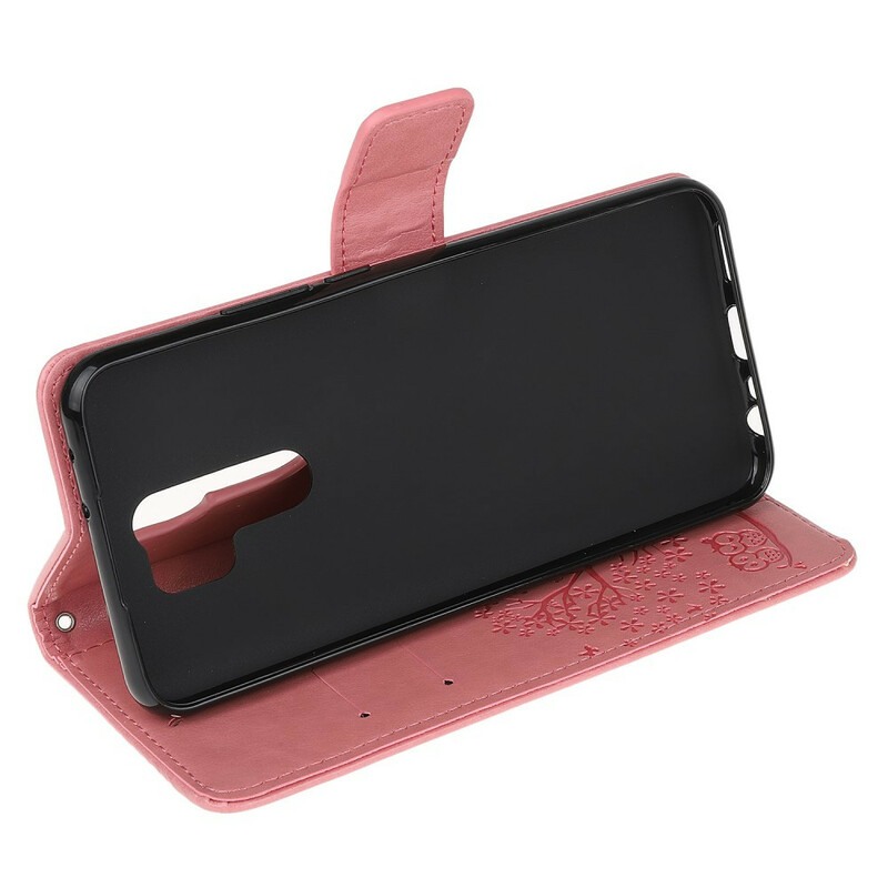Funda con colgante de árbol y búho para el Xiaomi Redmi 9