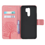 Funda con colgante de árbol y búho para el Xiaomi Redmi 9