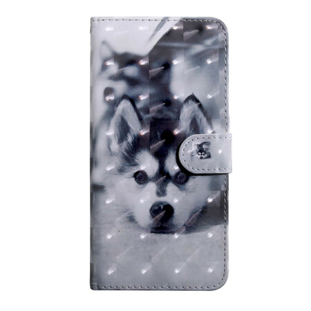 Xiaomi Redmi 9 Dog Funda Blanco y Negro