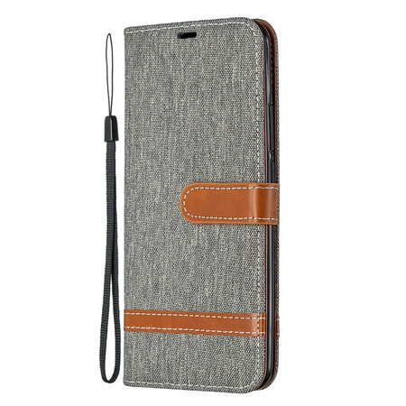 Funda de tela y colgante efecto cuero para el Xiaomi Redmi 9