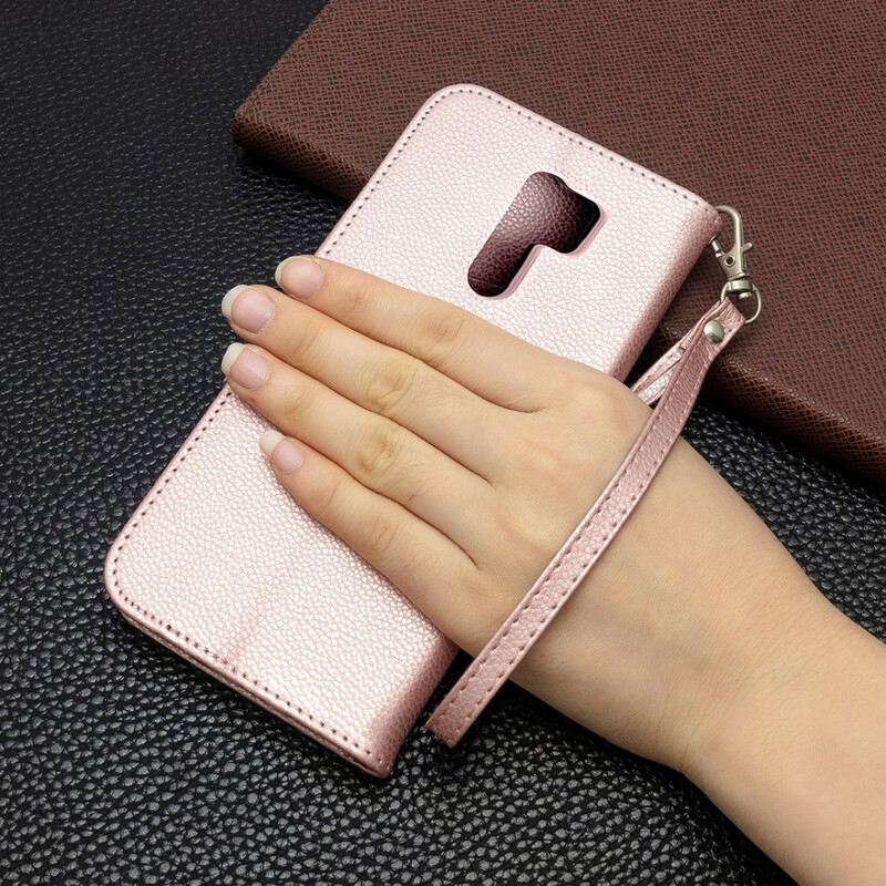 Xiaomi Redmi 9 Litchi Funda Oblique Flap
