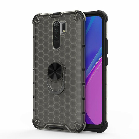 Xiaomi Redmi 9 Honeycomb Style Funda con anillo