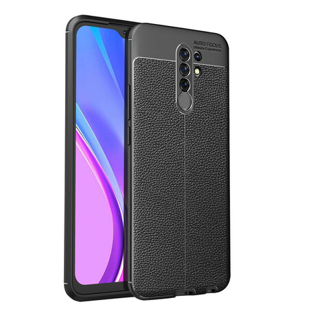 Xiaomi Redmi 9 funda de cuero Litchi doble línea