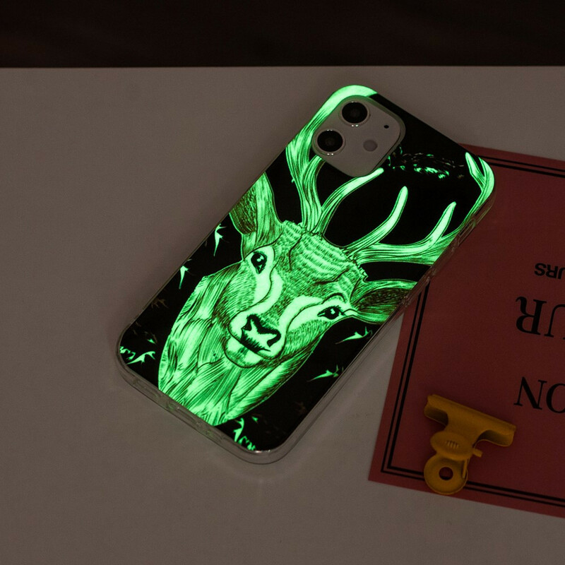 Funda fluorescente de ciervo majestuoso para el iPhone 12