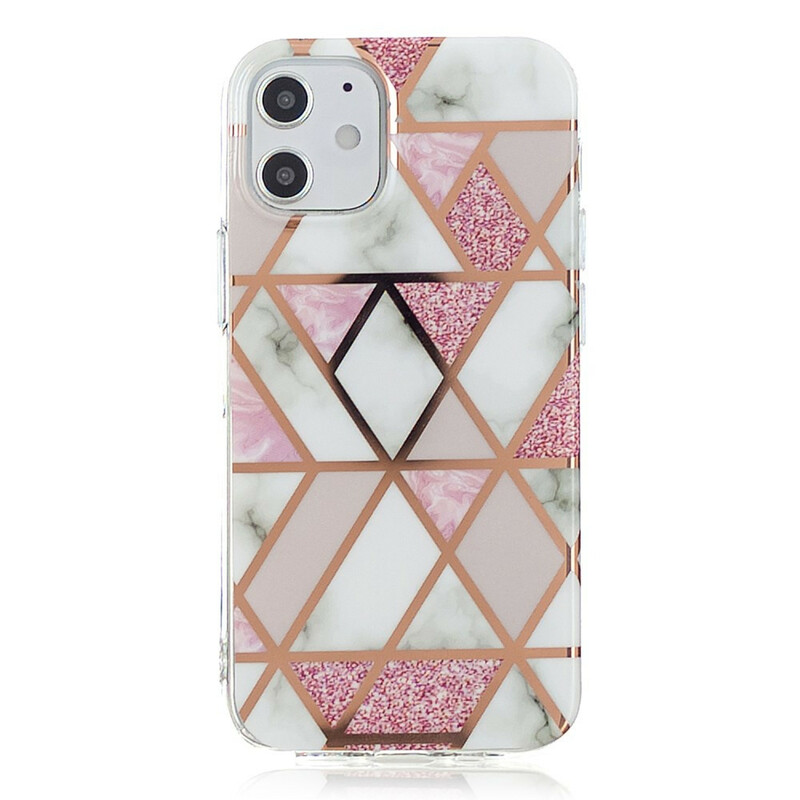 Funda iPhone 12 Marble Geometry Coloured 2