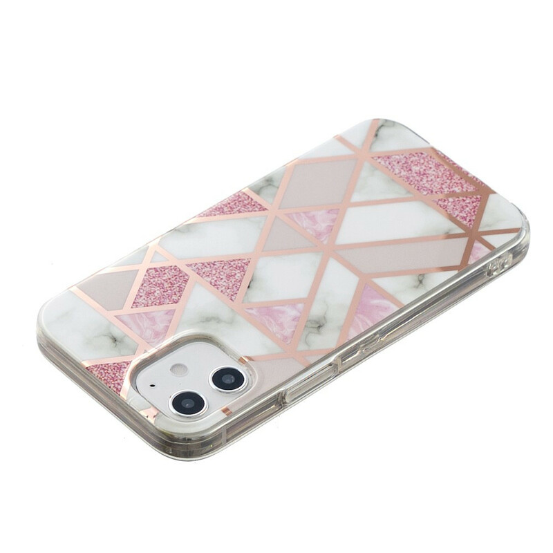 Funda iPhone 12 Marble Geometry Coloured 2