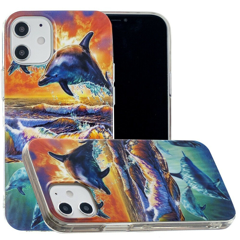 Funda iPhone 12 Delfines sueltos