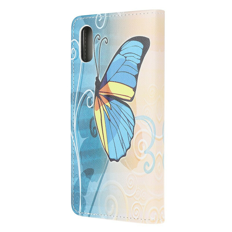 Xiaomi Redmi 9A Butterfly Funda Azul y Amarillo