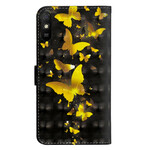 Funda de mariposa amarilla para el Xiaomi Redmi 9A