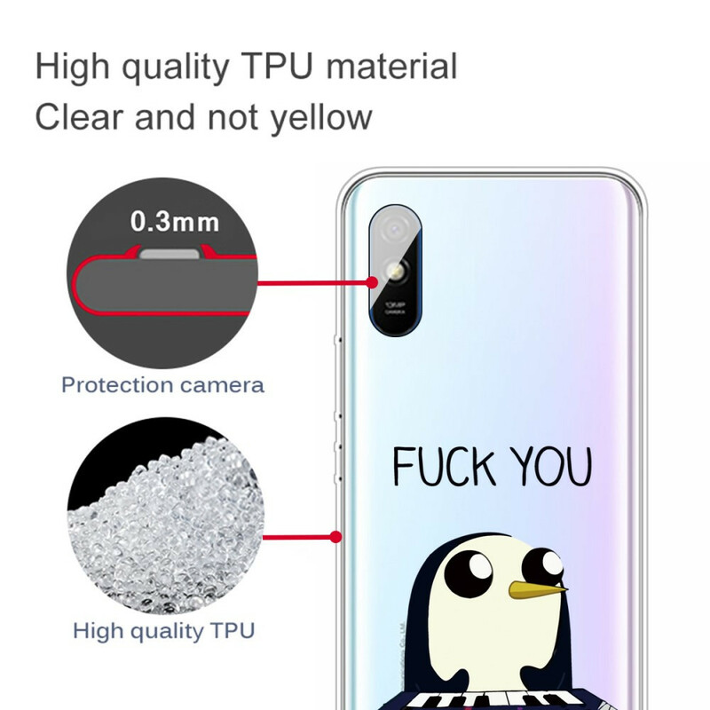 Xiaomi Redmi 9A Funda Penguin Fuck You