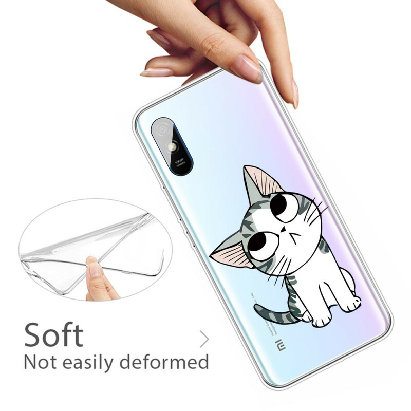 Funda Xiaomi Redmi 9A Mira los gatos