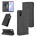 Funda abatible Xiaomi Redmi 9A Efecto cuero suave