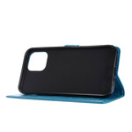 Funda iPhone 12 Pro Max Mariposas y Flores Lanyard