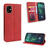 Funda Flip Cover iPhone 12 Pro Max Efecto Cuero Estilo Vintage