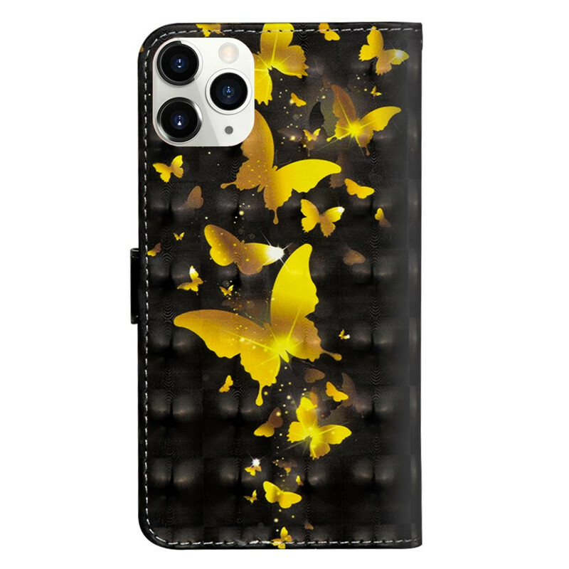Funda iPhone 12 Max / 12 Pro Light Spot Yellow Butterflies
