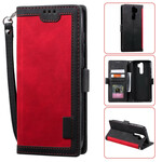 Funda de polipiel de dos tonos para el Xaiomi Redmi 9 con contornos reforzados