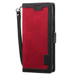 Funda de polipiel de dos tonos para el Xaiomi Redmi 9 con contornos reforzados