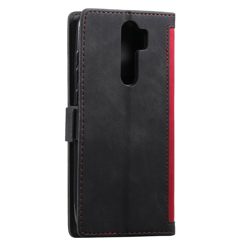 Funda de polipiel de dos tonos para el Xaiomi Redmi 9 con contornos reforzados