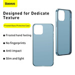 Funda iPhone 12 de cristal templado y silicona BASEUS