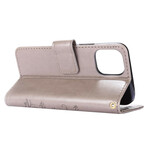 Funda iPhone 12 Mariposas y Flores Lanyard