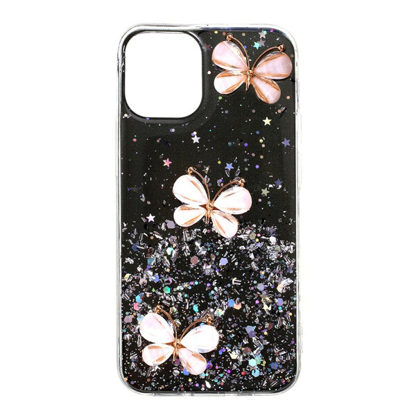 Funda iPhone 12 Mini Glitter Butterflies 3D