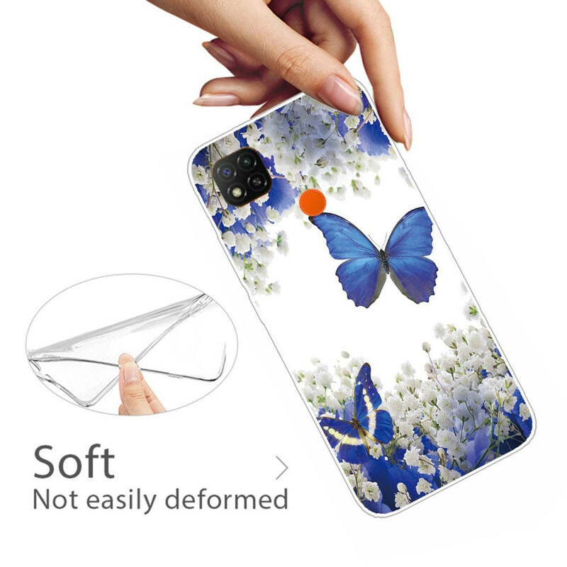 Funda de mariposas para el Xiaomi Redmi 9C
