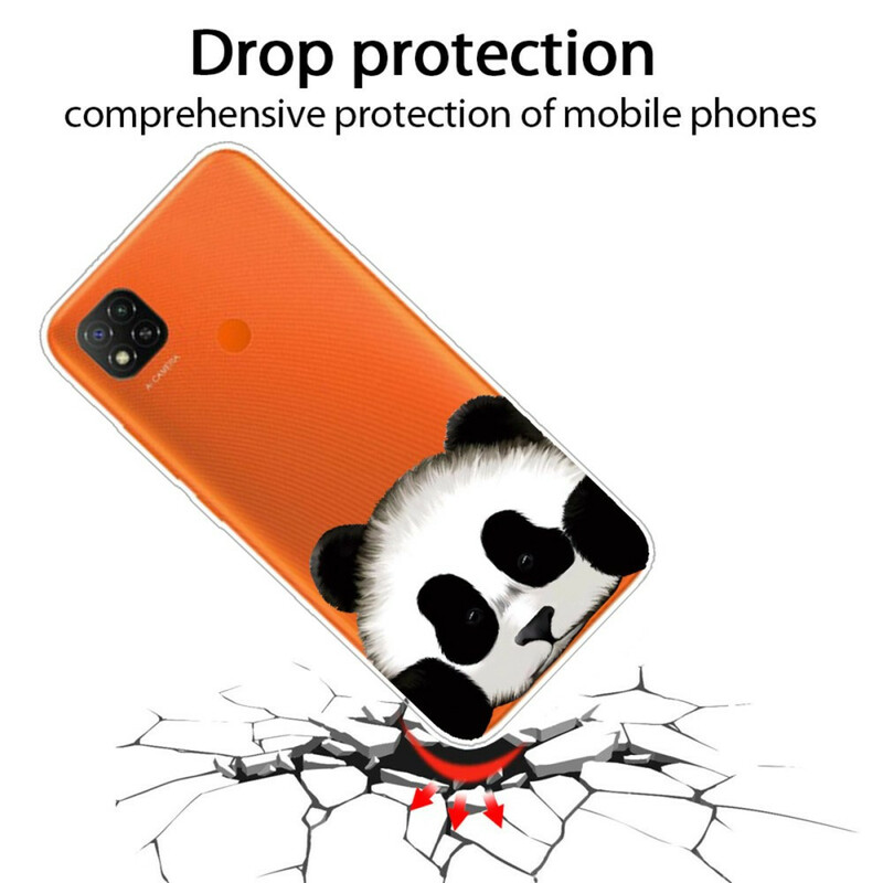 Xiaomi Redmi 9C Funda Panda Transparente