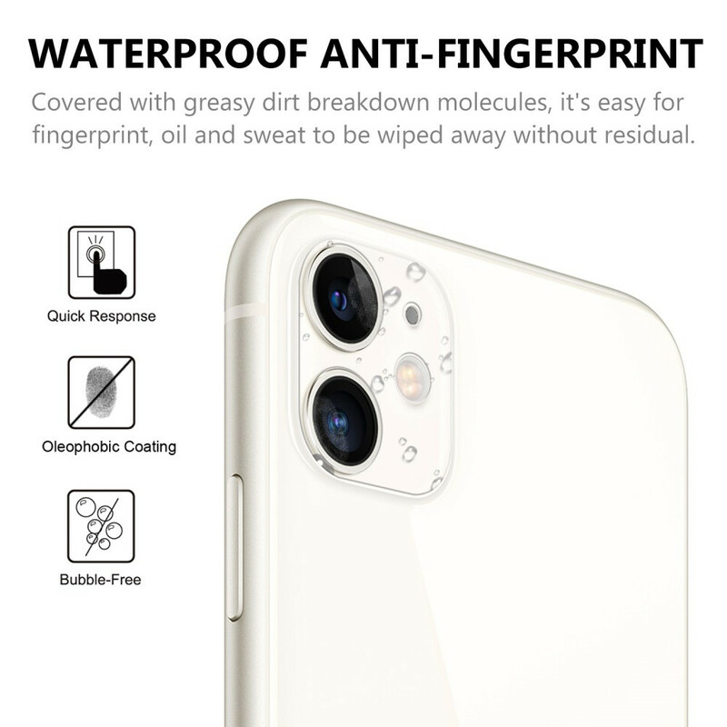 Protección de la lente de cristal templado del iPhone 12