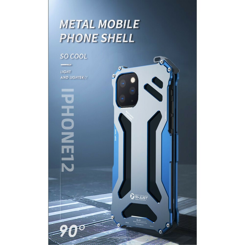 Cool Carcasa Aluminio Azul para iPhone 12 mini